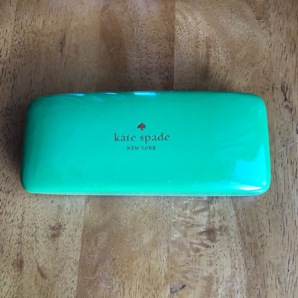 Kate spade blue and green eyeglass case